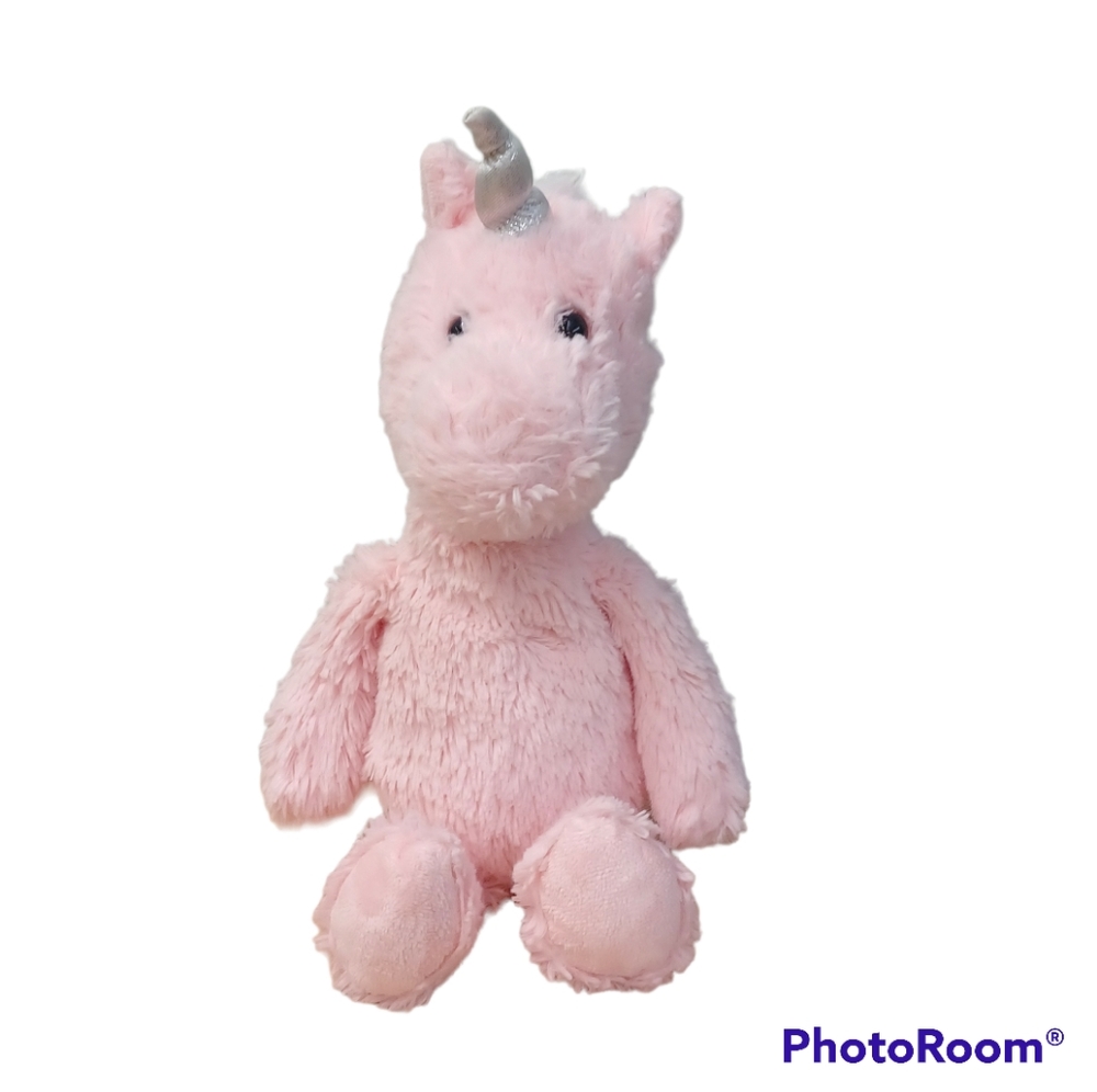 •Cuddly Friends - 12" Pink Unicorn cuddly soft stuffed animal Plush Lovey Toy - Picture 1 of 9